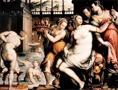 Jacopo Zucchi - The Toilet of Bathsheba - WGA26037. Free illustration for personal and commercial use.