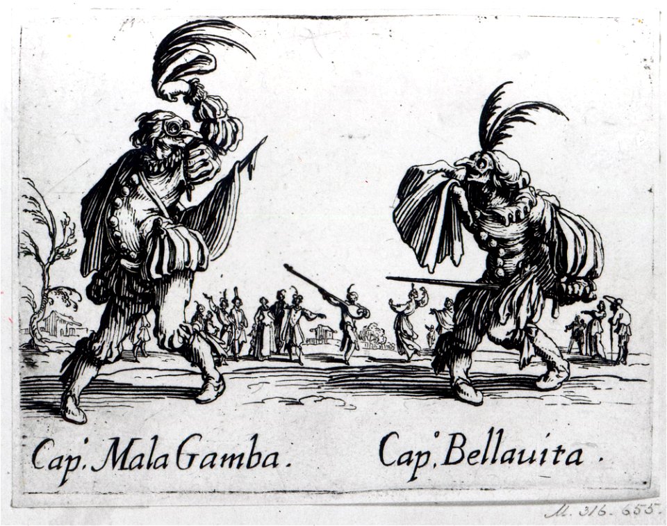 Jacques, Callot, Balli di Sfessania.(8) c. 1622. Engraving. Private Collection.