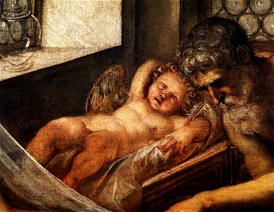 Jacopo Tintoretto - Venus, Mars, and Vulcan (detail) - WGA22666