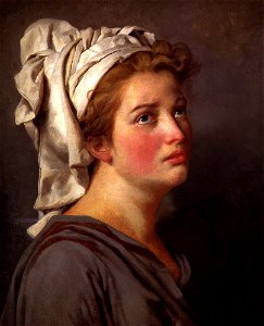 Jacques - Louis David Portrait Of A Young Woman In A Turban. Free illustration for personal and commercial use.