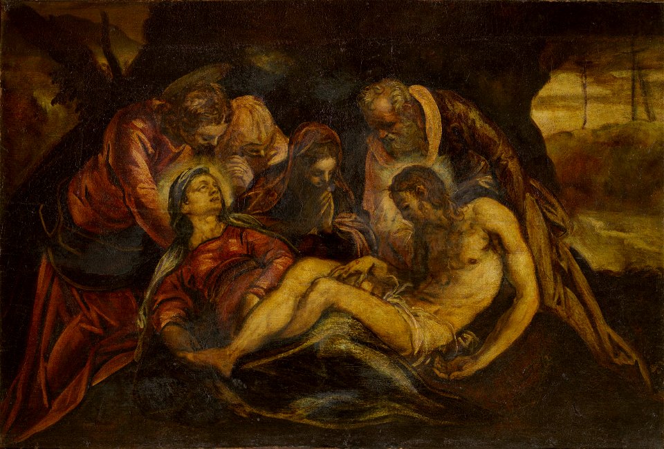 Jacopo Robusti Tintoretto Lamentation over the Dead Christ Thielska 359