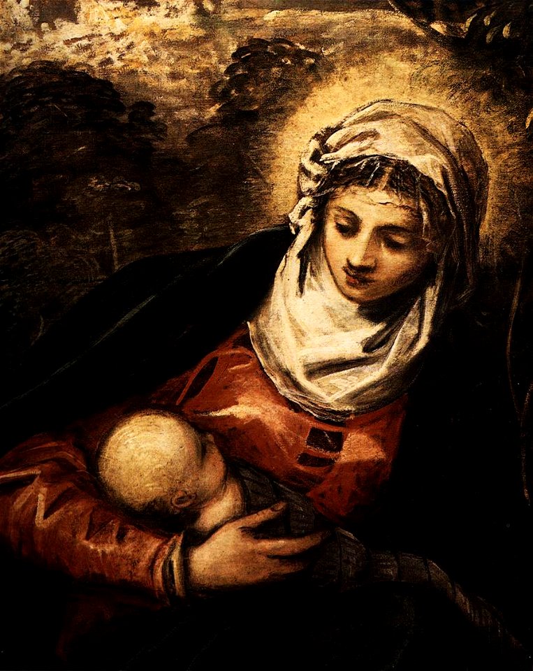 Jacopo Tintoretto - The Flight into Egypt (detail) - WGA22590