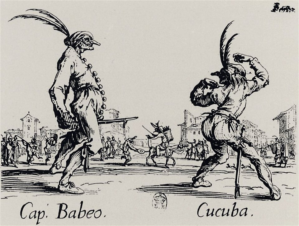 Jacques Callot, Balli di Sfessania, Cap. Babeo and Cucuba
