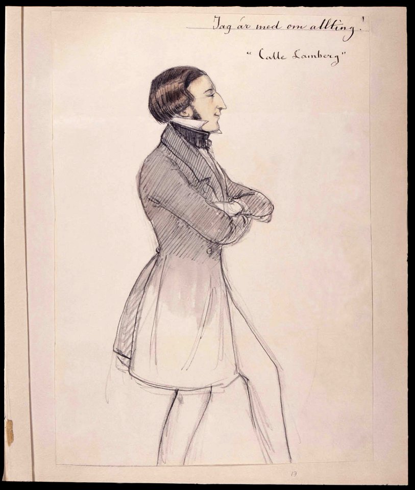 Jag är med om allting! Calle Lamberg. Fritz von Dardel - Nordiska Museet - NMA.0037325