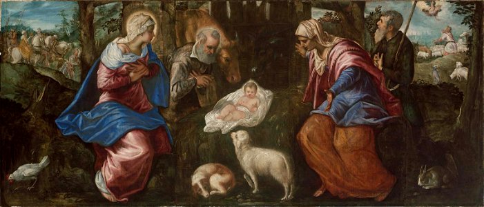 Jacopo Tintoretto (Jacopo Robusti) - The Nativity - 46.1430 - Museum of Fine Arts. Free illustration for personal and commercial use.