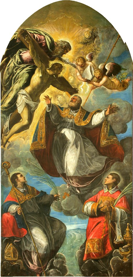 Jacopo Tintoretto - Sv. Miklavž s sv. Mohorjem in Fortunatom
