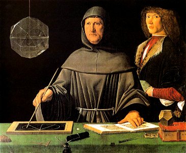 Jacopo de' Barbari - Portrait of Fra Luca Pacioli and an Unknown Young Man - WGA1269