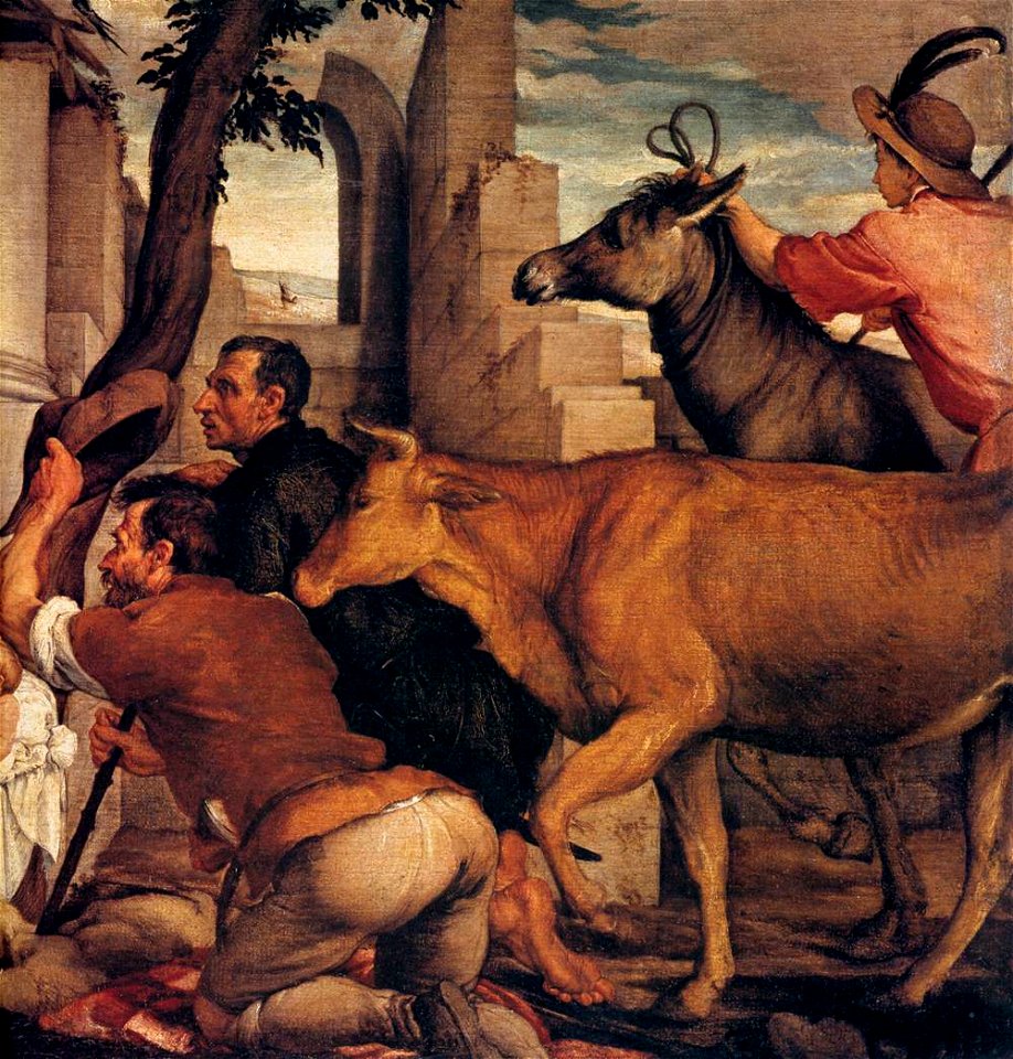 Jacopo da Ponte - Adoration of the Shepherds (detail) - WGA01440