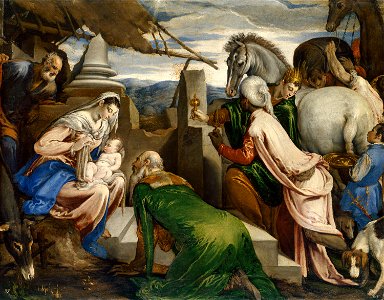 Jacopo da Ponte, gen. Jacopo Bassano, , Kunsthistorisches Museum Wien, Gemäldegalerie - Anbetung der Könige - GG 361 - Kunsthistorisches Museum