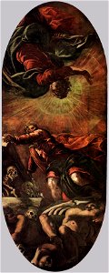 Jacopo Tintoretto - The Vision of Ezekiel - WGA22544. Free illustration for personal and commercial use.