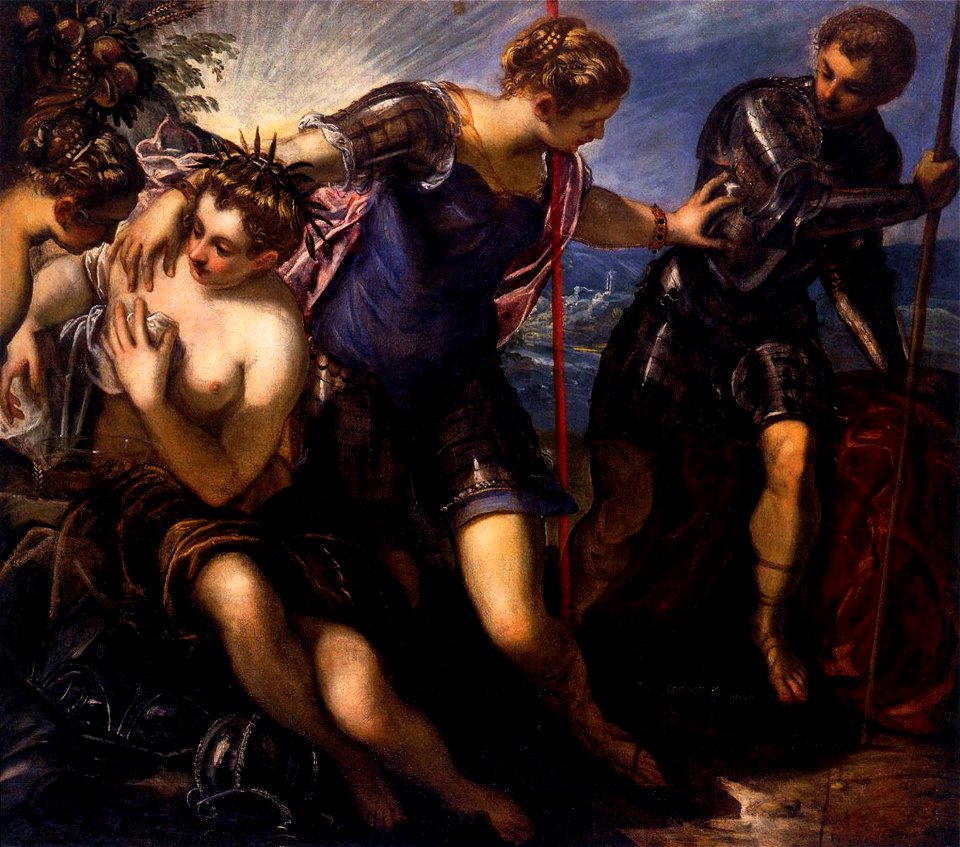 Jacopo Tintoretto - Minerva Sending Away Mars from Peace and Prosperity - WGA22619
