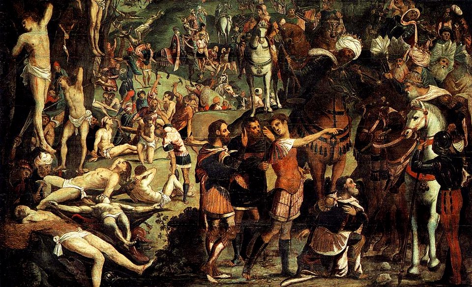 Jacopo Tintoretto - The Martyrdom of the Ten Thousand (fragment) - WGA22422