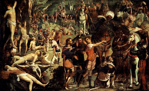 Jacopo Tintoretto - The Martyrdom of the Ten Thousand (fragment) - WGA22422. Free illustration for personal and commercial use.