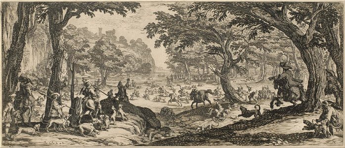 Jacques Callot - The Stag Hunt - Google Art Project. Free illustration for personal and commercial use.