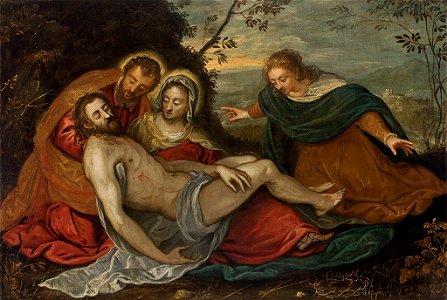 Jacopo Tintoretto Lamentação sobre o Cristo morto. Free illustration for personal and commercial use.