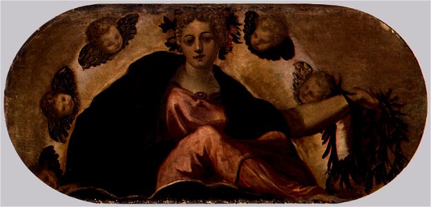 Jacopo Tintoretto - Allegory of Happiness - WGA22504. Free illustration for personal and commercial use.