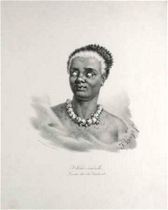 Jacques Arago - 'T-Kaa-Onoroh' Femme des iles Sandwich'