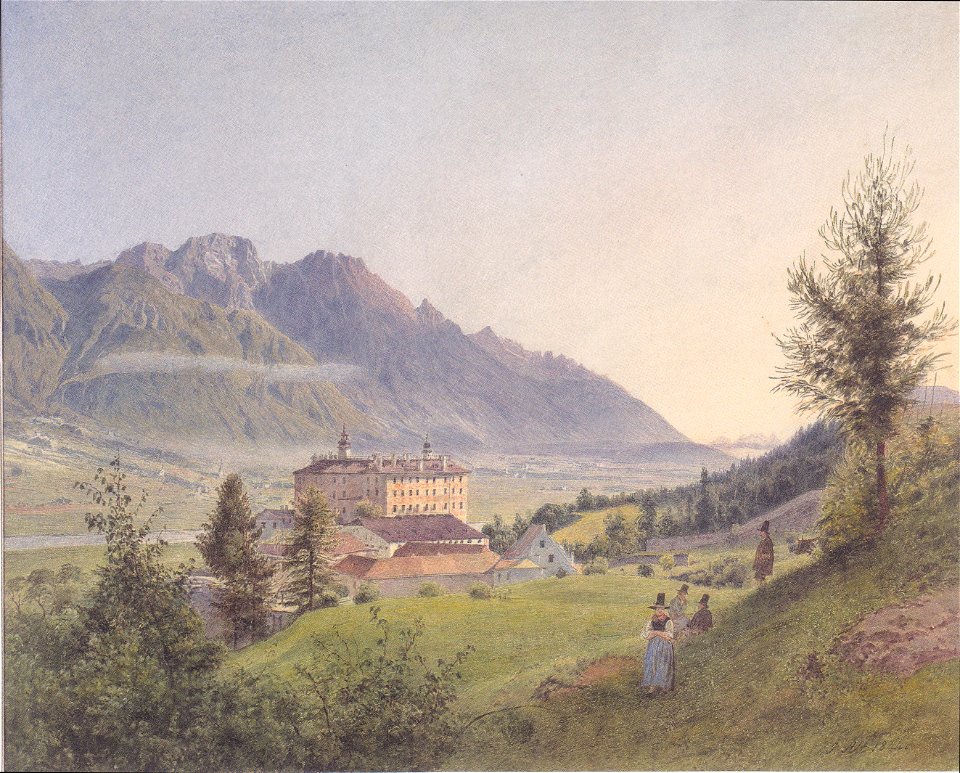 Jakob Alt - Schloss Ambrass in Tirol - 1844