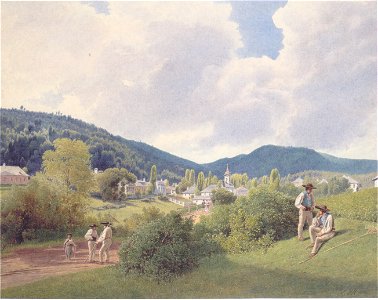 Jakob Alt - Das Bartfelder Bad im Saroser Comitat in Ungarn - 1840