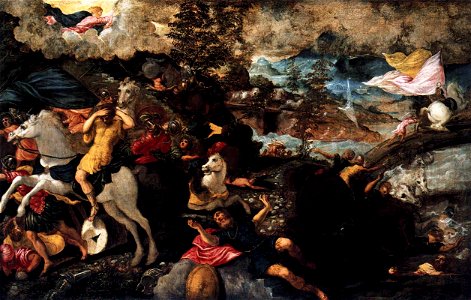 Jacopo Tintoretto - The Conversion of Saul - WGA22425. Free illustration for personal and commercial use.