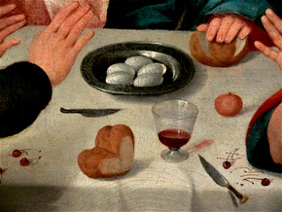 Jacopo da Ponte (Bassano) Supper at Emmaus Kimbell detail 02