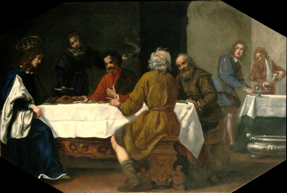 Jacopo Vignali - St. Louis of France Visiting an Alms House - y1985-66 - Princeton University Art Museum