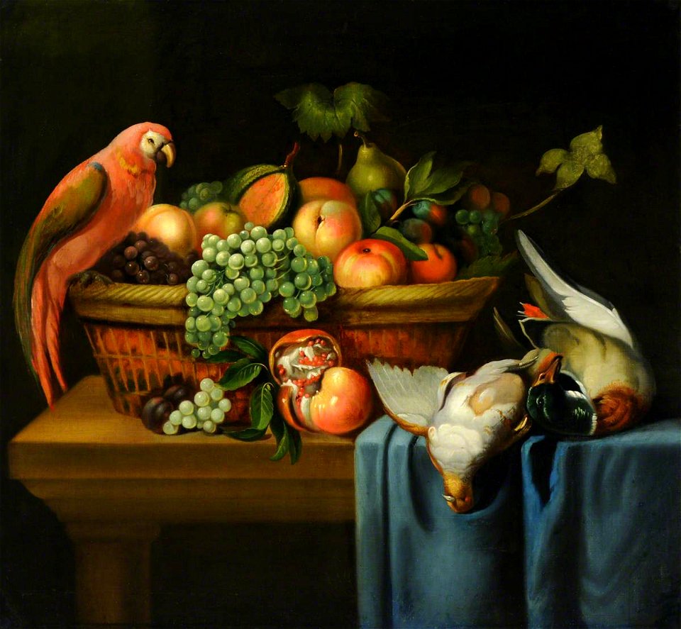 Jakob Bogdany (c.1660-1724) (style of) - Still Life with a Parrot, Fruit and Dead Birds - 709325 - National Trust