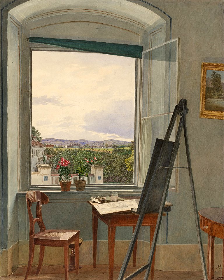 Jakob Alt - View from the Artist's Studio in Alservorstadt toward Dornbach, 1836 - Google Art Project
