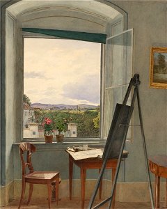 Jakob Alt - View from the Artist's Studio in Alservorstadt toward Dornbach, 1836 - Google Art Project
