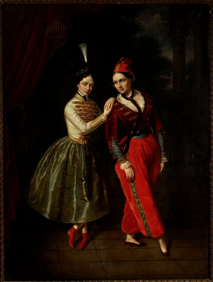 Ksawery Jan Kaniewski - Portrait of the sisters Karolina and Anna Strauss, ballet dancers from Teatr Wielki - MP 5155 - National Museum in Warsaw