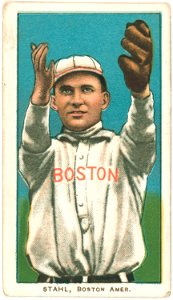 Jake Stahl, Boston Red Sox, baseball card portrait LCCN2008676434