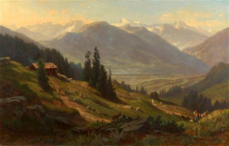 Jakob Joseph Zelger (1812-85) - View from the Pilatus towards Sarnerboden - RCIN 403721 - Royal Collection
