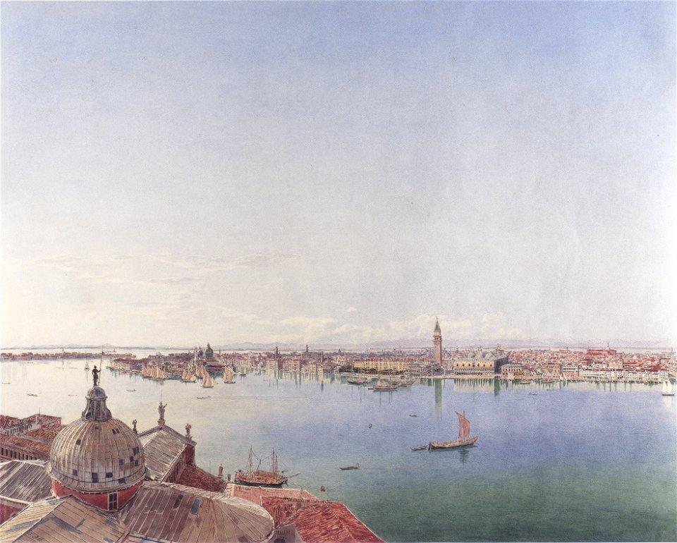 Jakob Alt - Panoramaansicht von Venedig - ca 1835
