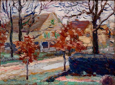 Walt Kuhn - View of Melrose Street from the Spiers' Porch - 1980.124.3 - Smithsonian American Art Museum