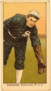 Krueger, Portland Team, baseball card portrait LCCN2007685574