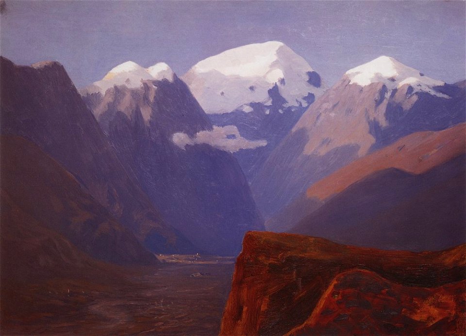 Kuindzhi Snow peaks Caucasus 1890 1895
