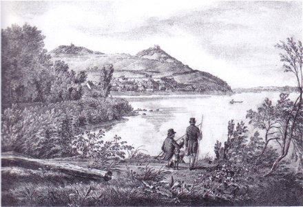 Jakob Alt - Blick auf Nussdorf an der Donau - ca1820. Free illustration for personal and commercial use.