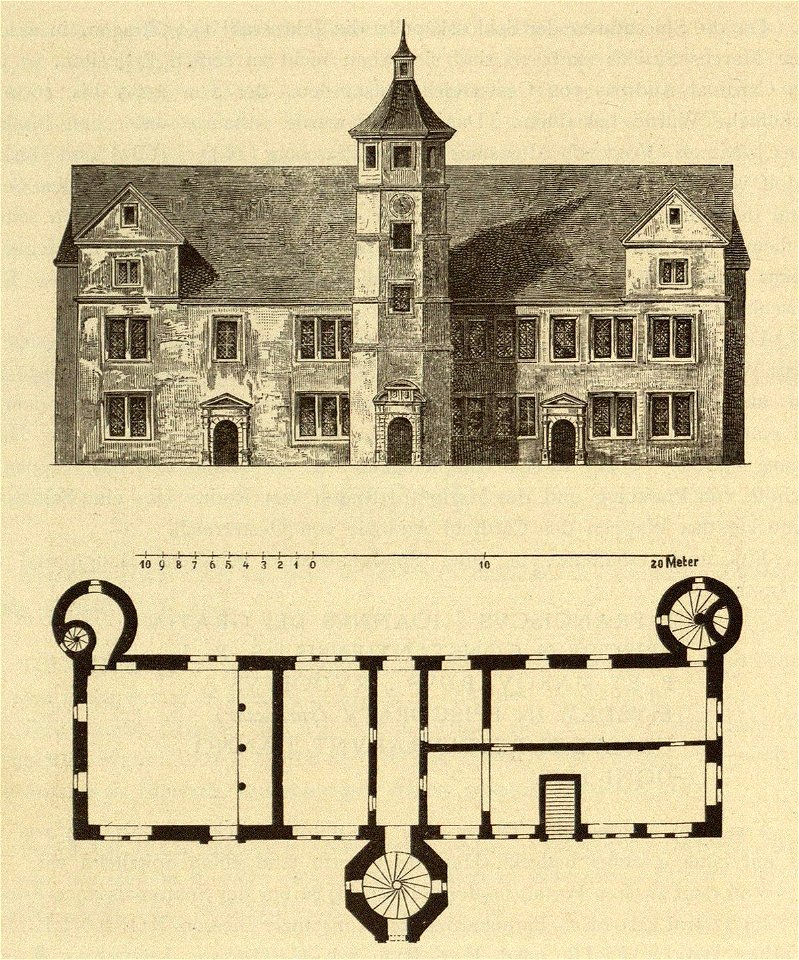 Kunstdenkmäler KN 1887 S070 Hegne Schloss