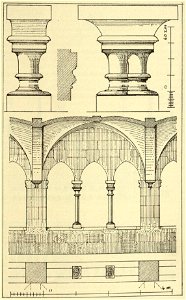 Kunstdenkmäler KN 1887 S251 Konstanz Predigerkloster Bogenkämpfer und Arcaden des Kreuzganges