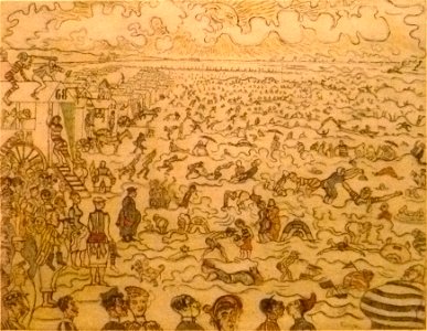 James Ensor (1899) De baden te Oostende 003