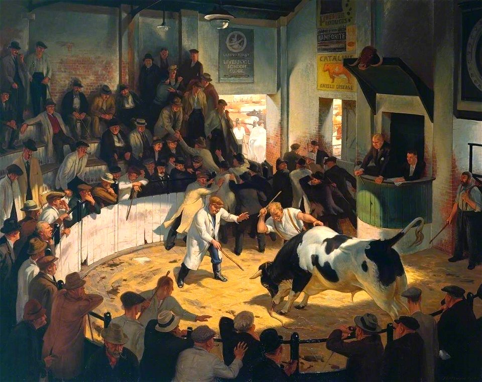 James Bateman (1893-1959) - Commotion in the Cattle Ring - N04834 - National Gallery
