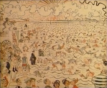 James Ensor (1890) De baden te Oostende 002
