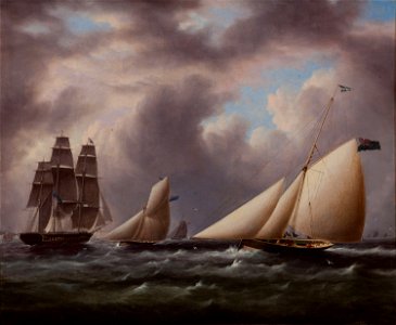 James E. Buttersworth (attrib.) - English Cutters Racing (English Racing Slopes)