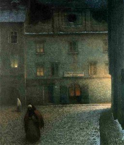 Jakub Schikaneder - Ulice navecer (1906)