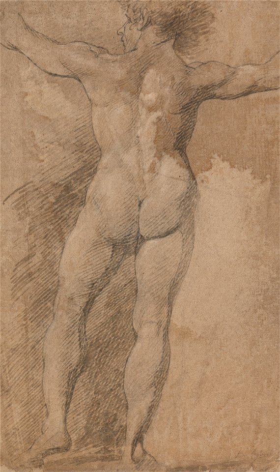 James Barry - Male with Arms Spread Wide Seen from Behind - Google Art Project