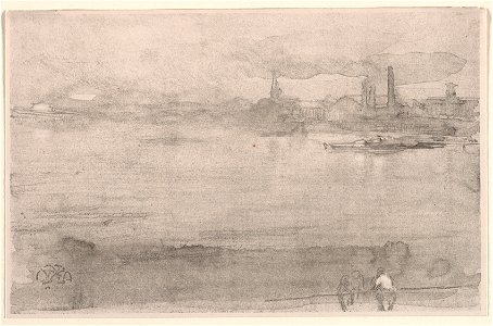 James McNeill Whistler (American, 1834-1903) - Early Morning, The Thames at Battersea, London - 1942.994 - Cleveland Museum of Art