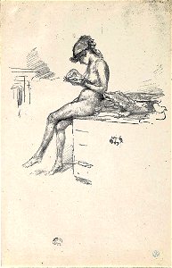 James Abbott McNeill Whistler, The Little Nude Model, Reading. 1889-1890
