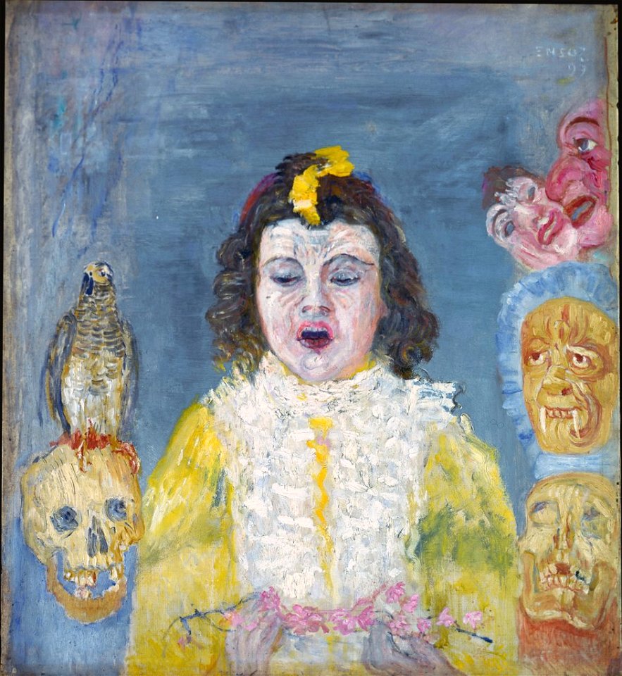 James Ensor Mädchen-mit-Masken Kommunion