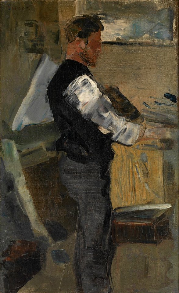 James Ensor, Willy Finch in het atelier, ca. 1880