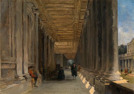 James Holland - The Colonnade of Queen Mary's House, Greenwich - Google Art Project. Free illustration for personal and commercial use.